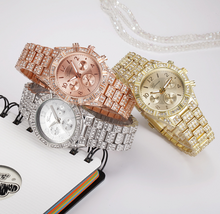 Load image into Gallery viewer, Women Crystal Quartz Analog Wrist Watch Fashion Stainless Steel Geneva Luxury Reloj Hombre Montre Femme Sport Watches