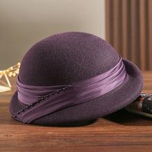 Load image into Gallery viewer, Women&#39;s Autumn And Winter Fashion All-match Face-looking Small British Wool Ptah Beret
