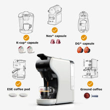 Load image into Gallery viewer, HiBREW 4 in 1 Multiple Capsule Coffee Maker Full Automatic With Hot &amp; Cold Milk Foaming Machine Frother &amp; Plastic Tray Set