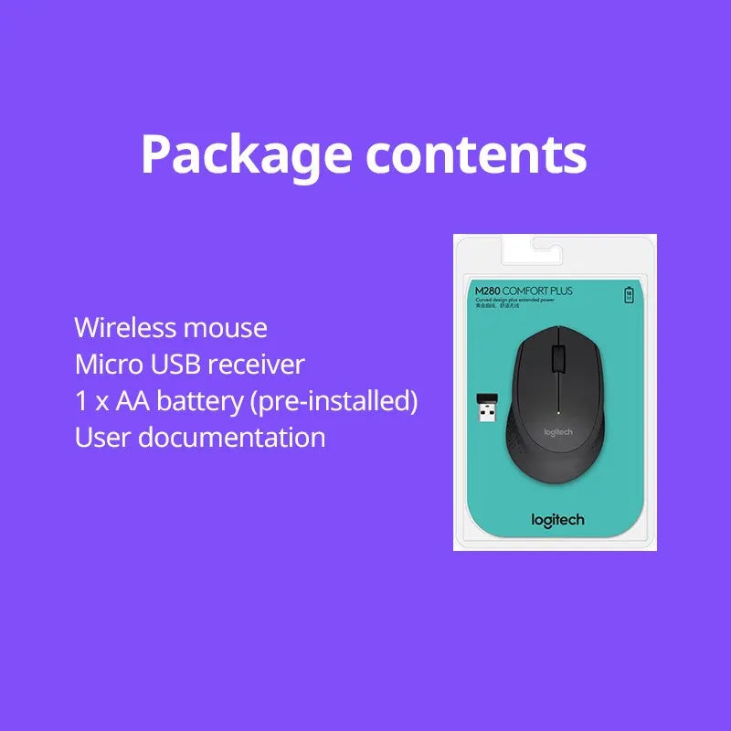 M280 Wireless Portable Mouse Office Home Computer Gaming USB Receiver Logitech