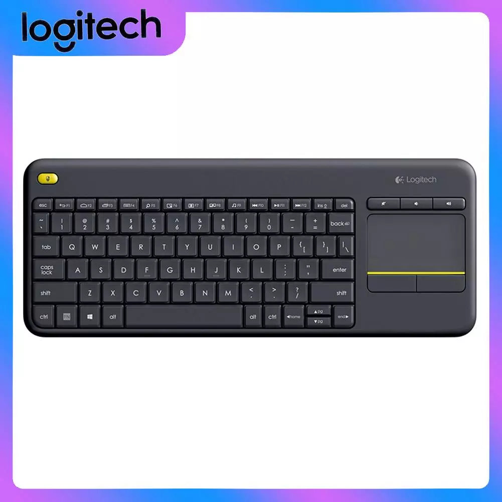 Logitech K400 Plus Wireless Touch Keyboard with Touchpad for PC Laptop Android Smart TV HTPC Household 84key Gaming Keyboard