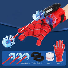Load image into Gallery viewer, Movie Spider Man Cosplay Launcher Spider Silk Glove Web Shooters Recoverable Wristband Halloween Prop Toys For Children